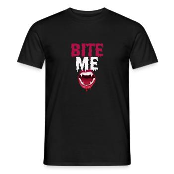 Mordez-moi Halloween Vampire Bloody Teeth - T-shirt homme - noir - Devant - AI Model Male 178 light (178cm)
