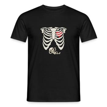 Skelett Schwangerschaftsankündigung XRay Baby Lust - Männer T-Shirt - Schwarz - Vorne - AI Model Male 178 light (178cm)