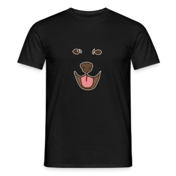 Visage de chien Golden Retriever Labrador Drôle - T-shirt homme - noir - Devant - AI Model Male 178 light (178cm)