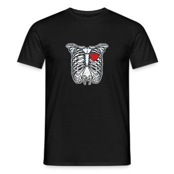 Skeleton Pregnancy Announcement Gemini XRay - Men's T-Shirt - black - Front - AI Model Male 178 light (178cm)