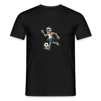 Skeleton Soccer drôle Halloween Sports Player - T-shirt homme - noir - Devant - AI Model Male 178 light (178cm)