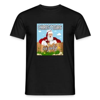 Christmas in July - Men's T-Shirt - black - Front - AI Model Male 178 light (178cm)