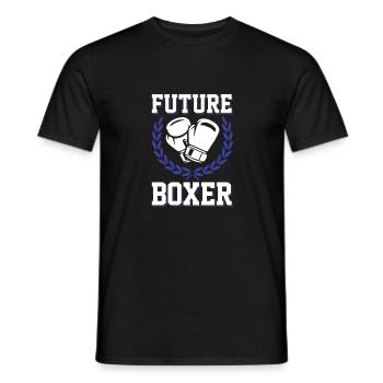 boxer future - Männer T-Shirt - Schwarz - Vorne - AI Model Male 178 light (178cm)