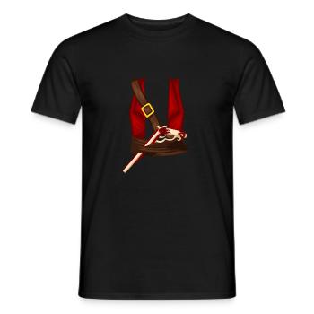 Pirate Halloween Carnaval Fête Déguisée - T-shirt homme - noir - Devant - AI Model Male 178 light (178cm)