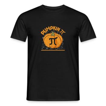 Lustiger Mathe-Witz Kürbiskuchen Halloween Geist - Männer T-Shirt - Schwarz - Vorne - AI Model Male 178 light (178cm)