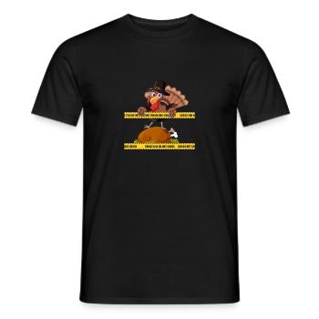 Thanksgiving Türkei Polizei Linie nicht überqueren - Männer T-Shirt - Schwarz - Vorne - AI Model Male 178 light (178cm)