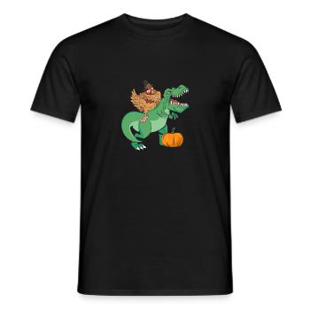 Thanksgiving Day T Rex Dabbing Türkei lustig Dinos - Männer T-Shirt - Schwarz - Vorne - AI Model Male 178 light (178cm)