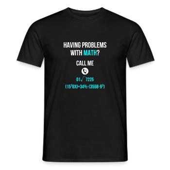Learn Math School - Men's T-Shirt - black - Front - AI Model Male 178 light (178cm)