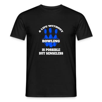 Bowling Skittles Bowling Club Bowler Bowling Club - Men's T-Shirt - black - Front - AI Model Male 178 light (178cm)