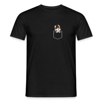 Tasche Pilgrim Welsh Corgi Hundeliebhaber niedlich - Männer T-Shirt - Schwarz - Vorne - AI Model Male 178 light (178cm)