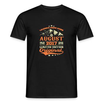 August 2017 Anniversary 2017 legends August - Men's T-Shirt - black - Front - AI Model Male 178 light (178cm)