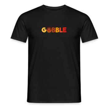 Gobble Gobble Drôle Thanksgiving Journée de la dinde - T-shirt homme - noir - Devant - AI Model Male 178 light (178cm)