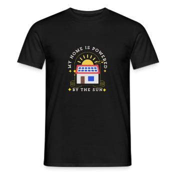 Mein Zuhause wird von der Sonne angetrieben - Männer T-Shirt - Schwarz - Vorne - AI Model Male 178 light (178cm)