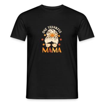 Ein dankbares Mama-lustiges Herbst-Herbst-Ernte - Männer T-Shirt - Schwarz - Vorne - AI Model Male 178 light (178cm)