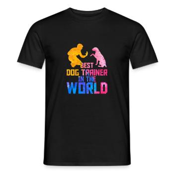 Best Dog Trainer In The World Training Job Saying - Men's T-Shirt - black - Front - AI Model Male 178 light (178cm)