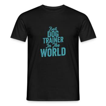 Best Dog Trainer In The World Job Saying Training - Men's T-Shirt - black - Front - AI Model Male 178 light (178cm)
