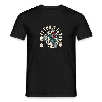 Oh, was für ein Spaß ist es, lustige Santa Claus - Männer T-Shirt - Schwarz - Vorne - AI Model Male 178 light (178cm)