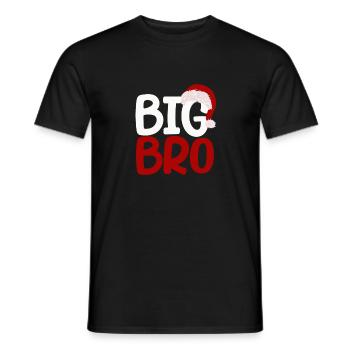 Big Bro Santa Brother Christmas Family Matching - Men's T-Shirt - black - Front - AI Model Male 178 light (178cm)
