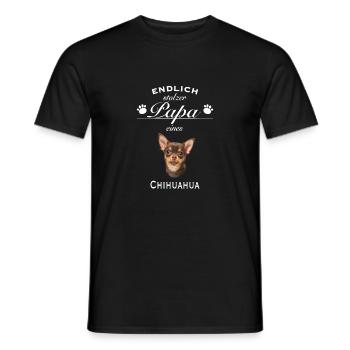 Endlich stolzer Papa - Chihuahua - Männer T-Shirt - Schwarz - Vorne - AI Model Male 178 light (178cm)