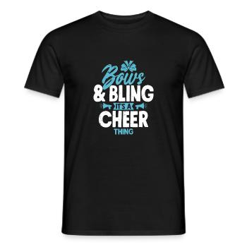 Bows & Bling It's A Cheer Thing Cheerleader Cheerl - Männer T-Shirt - Schwarz - Vorne - AI Model Male 178 light (178cm)