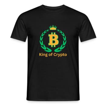 King of Crypto - Männer T-Shirt - Schwarz - Vorne - AI Model Male 178 light (178cm)