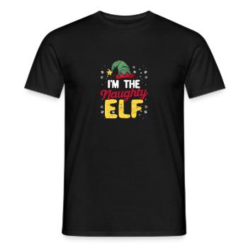 I'm the Evil Elf Christmas Family Fitting - Men's T-Shirt - black - Front - AI Model Male 178 light (178cm)