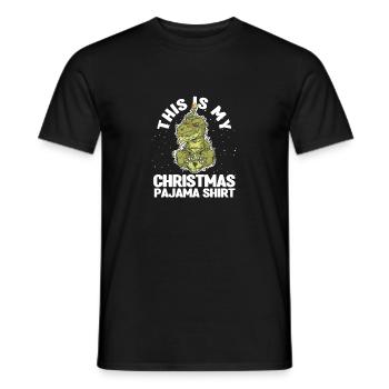 Dies ist mein Weihnachten Pyjama Shirt TRex - Männer T-Shirt - Schwarz - Vorne - AI Model Male 178 light (178cm)