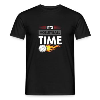 It's Volleyball Time - Men's T-Shirt - black - Front - AI Model Male 178 light (178cm)