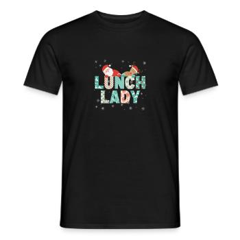 Mittagessen Dame Lustige Weihnachtsbaum Weihnacht - Männer T-Shirt - Schwarz - Vorne - AI Model Male 178 light (178cm)