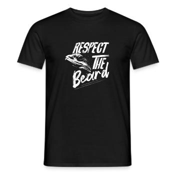 Respect The Beard Lizard Lover Reptile - T-shirt homme - noir - Devant - AI Model Male 178 light (178cm)