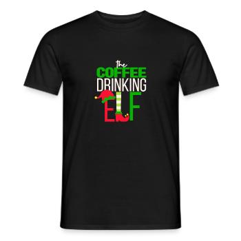 Le groupe familial d’appariement des elfes buveurs de café - T-shirt homme - noir - Devant - AI Model Male 178 light (178cm)