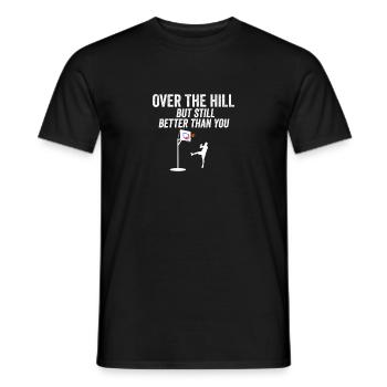 Funny Over The Hill Basketball 30th 40th B-Day Fun - Men's T-Shirt - black - Front - AI Model Male 178 light (178cm)