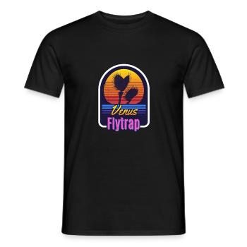 Venusfliegenfalle Karnivoren Pflanze Zeichnung - Männer T-Shirt - Schwarz - Vorne - AI Model Male 178 light (178cm)