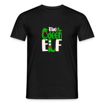 The Queen Elf Matching Family Group Christmas - Men's T-Shirt - black - Front - AI Model Male 178 light (178cm)