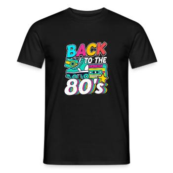 Back to the 80s Outfit - Männer T-Shirt - Schwarz - Vorne - AI Model Male 178 light (178cm)