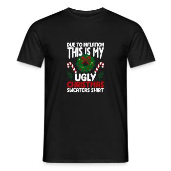 En raison de l’inflation, c’est mon affreux - T-shirt homme - noir - Devant - AI Model Male 178 light (178cm)