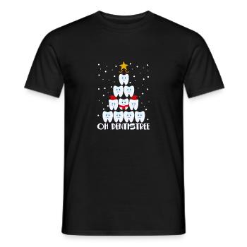 Oh Dentistree Christmas Dentist Tree Drôle - T-shirt homme - noir - Devant - AI Model Male 178 light (178cm)