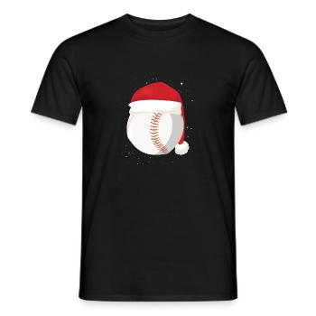 Weihnachten Baseball Ball Weihnachtsmann Hut Xmas - Männer T-Shirt - Schwarz - Vorne - AI Model Male 178 light (178cm)