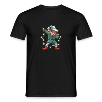 Christmas Dabbing Elf Squad Xmas Family Matchin - Men's T-Shirt - black - Front - AI Model Male 178 light (178cm)