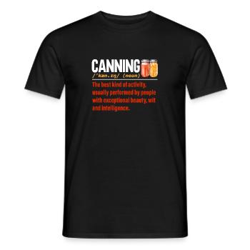 Mise en conserve, mise en conserve, mise en conserve, conservation des aliments - T-shirt homme - noir - Devant - AI Model Male 178 light (178cm)