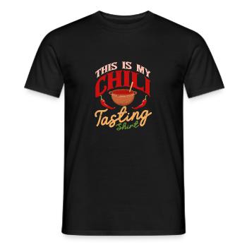This Is My Chili Tasting Shirt Cook Off Koch - Men's T-Shirt - black - Front - AI Model Male 178 light (178cm)