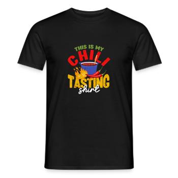 This Is My Chili Tasting Shirt Cook Off Koch - Men's T-Shirt - black - Front - AI Model Male 178 light (178cm)