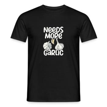 Needs more garlic lovers salt garlic - Men's T-Shirt - black - Front - AI Model Male 178 light (178cm)