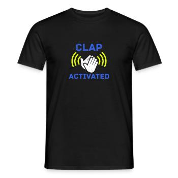 Clap Activated Gag Comedian Funny Prank Pun Joke - T-shirt homme - noir - Devant - AI Model Male 178 light (178cm)