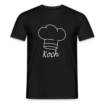 Koch mit Kochmütze - Männer T-Shirt - Schwarz - Vorne - AI Model Male 178 light (178cm)