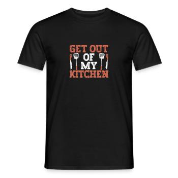 Sortir de ma cuisine Chef Cuisine - T-shirt homme - noir - Devant - AI Model Male 178 light (178cm)
