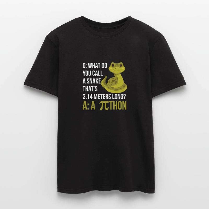 Python Pithon Pie Symbol Drôle de professeur de mathématiques Heureux T-shirt homme