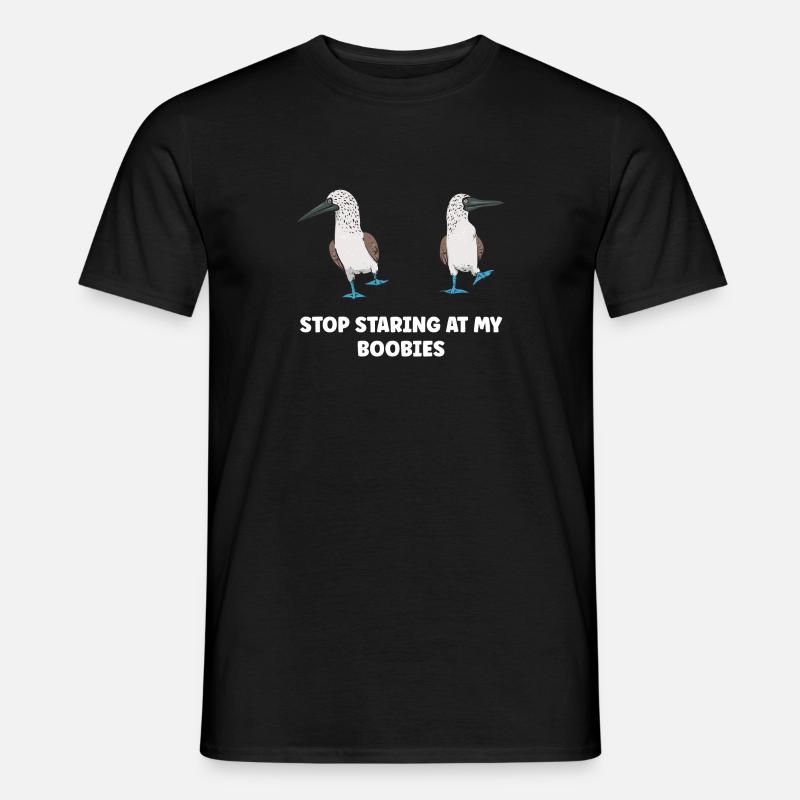 Blaufußtölpel Blue-footed Booby Seevogel - Männer T-Shirt - Schwarz