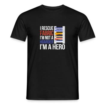 I Rescue Fabric Sewing Sewer Sewist Tailor - Men's T-Shirt - black - Front - AI Model Male 178 light (178cm)