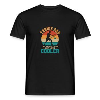 Tennis Dad Racket Sport Player - Männer T-Shirt - Schwarz - Vorne - AI Model Male 178 light (178cm)